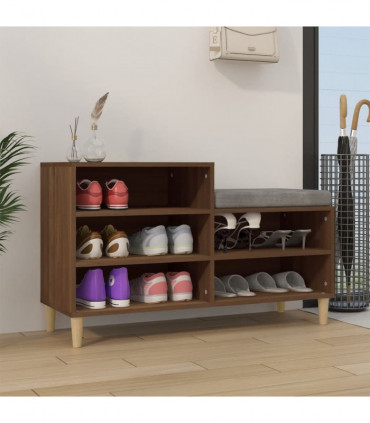 Shoe Cabinet Brown Oak 102x36x60 cm Engineered Wood
