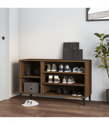 Shoe Cabinet Brown Oak 102x36x60 cm Engineered Wood