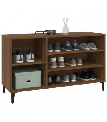Shoe Cabinet Brown Oak 102x36x60 cm Engineered Wood