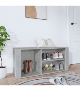 Shoe Cabinet Concrete Grey 100x35x45 cm Engineered Wood