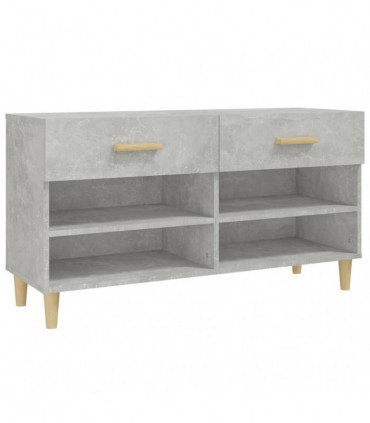 Shoe Cabinet Concrete Grey 102x35x55 cm Engineered Wood