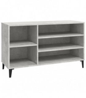Shoe Cabinet Concrete Grey 102x36x60 cm Engineered Wood