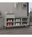 Shoe Cabinet Concrete Grey 102x36x60 cm Engineered Wood