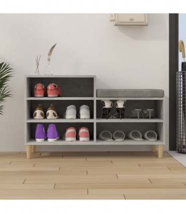 Shoe Cabinet Concrete Grey 102x36x60 cm Engineered Wood