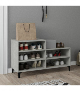Shoe Cabinet Concrete Grey 102x36x60 cm Engineered Wood