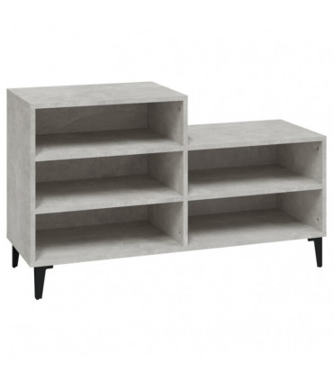 Shoe Cabinet Concrete Grey 102x36x60 cm Engineered Wood