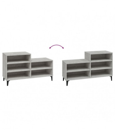 Shoe Cabinet Concrete Grey 102x36x60 cm Engineered Wood