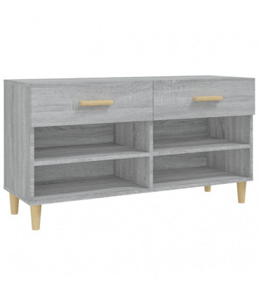 Shoe Cabinet Grey Sonoma 102x35x55 cm Engineered Wood