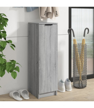 Shoe Cabinet Grey Sonoma 30x35x100 cm Engineered Wood