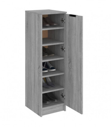 Shoe Cabinet Grey Sonoma 30x35x100 cm Engineered Wood