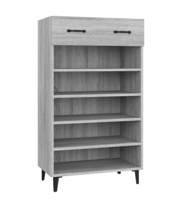 Shoe Cabinet Grey Sonoma 60x35x105 cm Engineered Wood