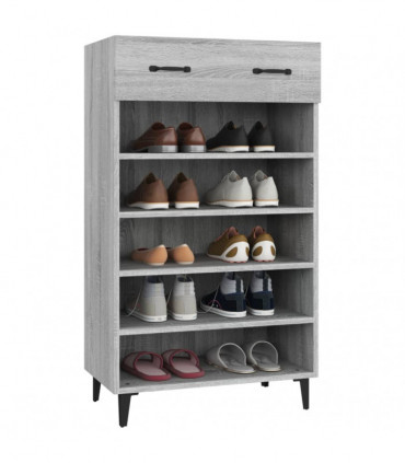 Shoe Cabinet Grey Sonoma 60x35x105 cm Engineered Wood