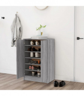 Shoe Cabinet Grey Sonoma 60x35x92 cm Engineered Wood
