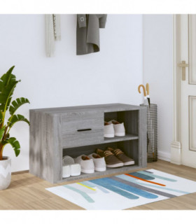 Shoe Cabinet Grey Sonoma 80x35x45 cm Engineered Wood