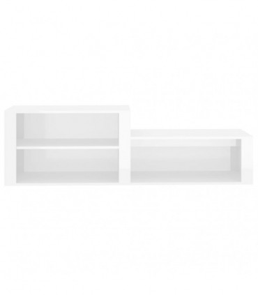 Shoe Cabinet High Gloss White 150x35x45 cm Engineered Wood
