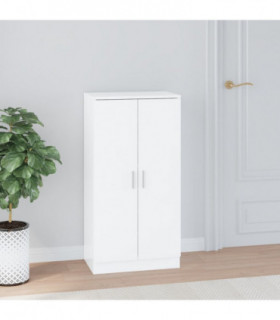 Shoe Cabinet High Gloss White 55x35x108 cm Engineered Wood