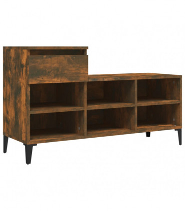 Shoe Cabinet Smoked Oak 102x36x60 cm Engineered Wood