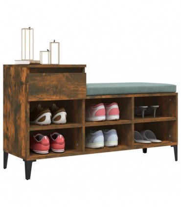 Shoe Cabinet Smoked Oak 102x36x60 cm Engineered Wood