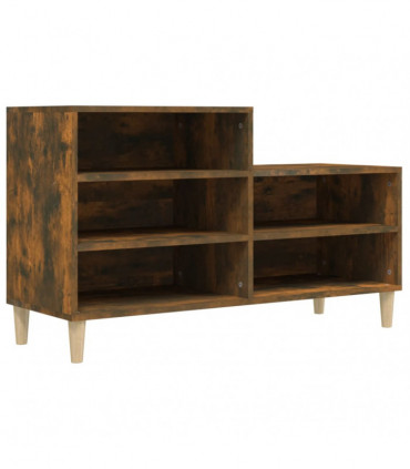 Shoe Cabinet Smoked Oak 102x36x60 cm Engineered Wood