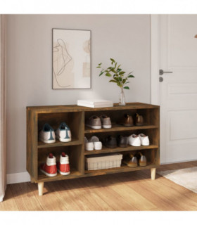Shoe Cabinet Smoked Oak 102x36x60 cm Engineered Wood