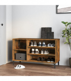 Shoe Cabinet Smoked Oak 102x36x60 cm Engineered Wood
