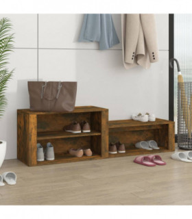 Shoe Cabinet Smoked Oak 150x35x45 cm Engineered Wood