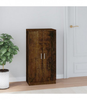 Shoe Cabinet Smoked Oak 55x35x108 cm Engineered Wood