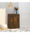 Shoe Cabinet Smoked Oak 60x35x84 cm Engineered Wood