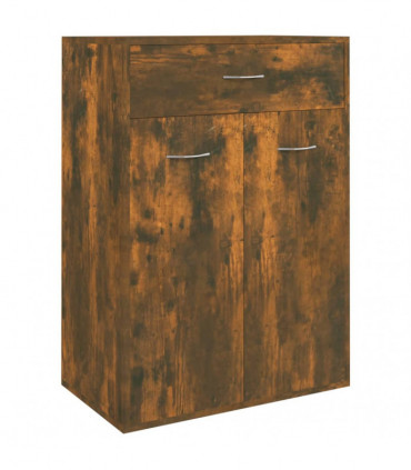 Shoe Cabinet Smoked Oak 60x35x84 cm Engineered Wood