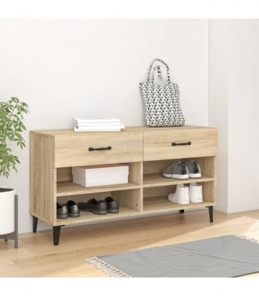 Shoe Cabinet Sonoma Oak 102x35x55 cm Engineered Wood