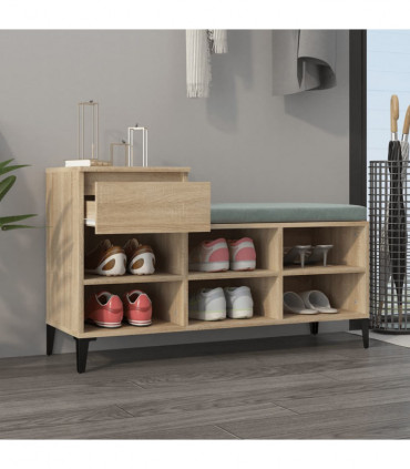 Shoe Cabinet Sonoma Oak 102x36x60 cm Engineered Wood