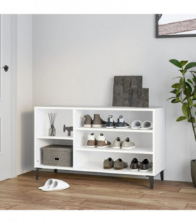 Shoe Cabinet White 102x36x60 cm Engineered Wood