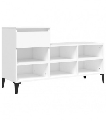 Shoe Cabinet White 102x36x60 cm Engineered Wood