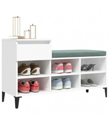 Shoe Cabinet White 102x36x60 cm Engineered Wood