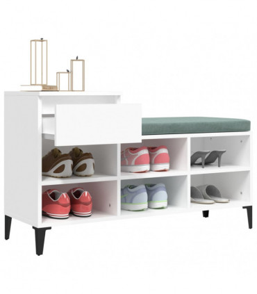 Shoe Cabinet White 102x36x60 cm Engineered Wood