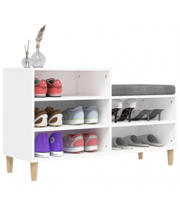 Shoe Cabinet White 102x36x60 cm Engineered Wood