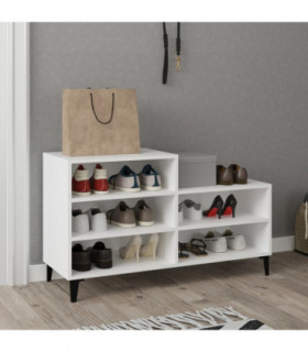 Shoe Cabinet White 102x36x60 cm Engineered Wood