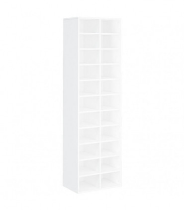 Shoe Cabinet White 54x34x183 cm Engineered Wood
