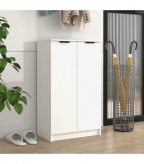 Shoe Cabinet White 59x35x100 cm Engineered Wood