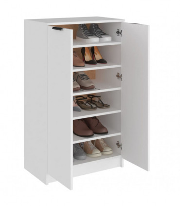 Shoe Cabinet White 59x35x100 cm Engineered Wood