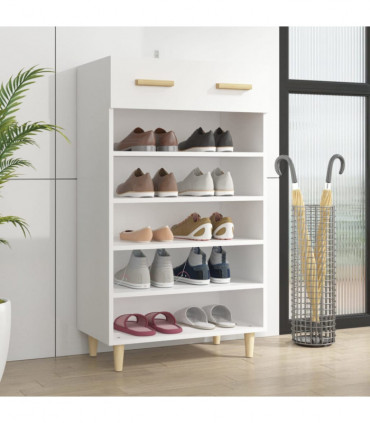 Shoe Cabinet White 60x35x105 cm Engineered Wood