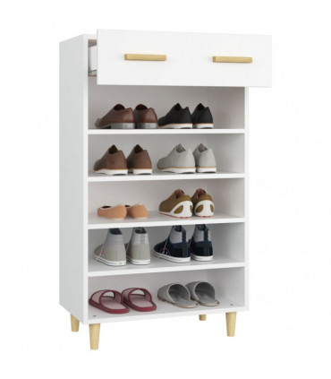 Shoe Cabinet White 60x35x105 cm Engineered Wood