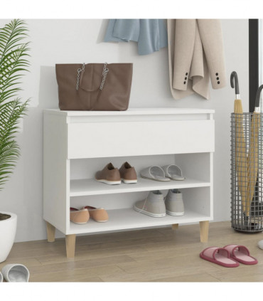 Shoe Cabinet White 70x36x60 cm Engineered Wood