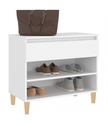 Shoe Cabinet White 70x36x60 cm Engineered Wood