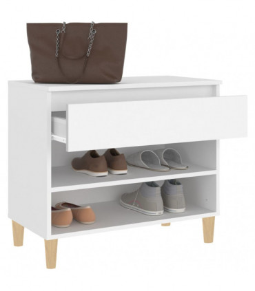 Shoe Cabinet White 70x36x60 cm Engineered Wood