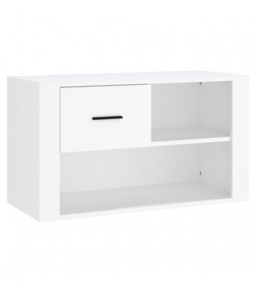 Shoe Cabinet White 80x35x45 cm Engineered Wood