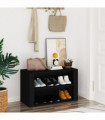 Shoe Rack Black 75x35x45 cm Engineered Wood