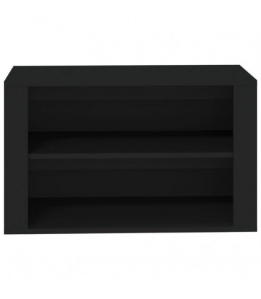 Shoe Rack Black 75x35x45 cm Engineered Wood