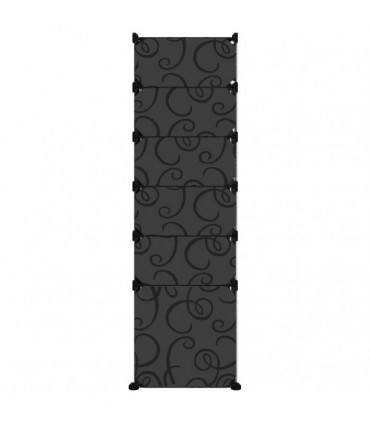 Shoe Rack Black 94x37x125 cm PP