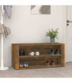 Shoe Rack Smoked Oak 100x35x45 cm Engineered Wood